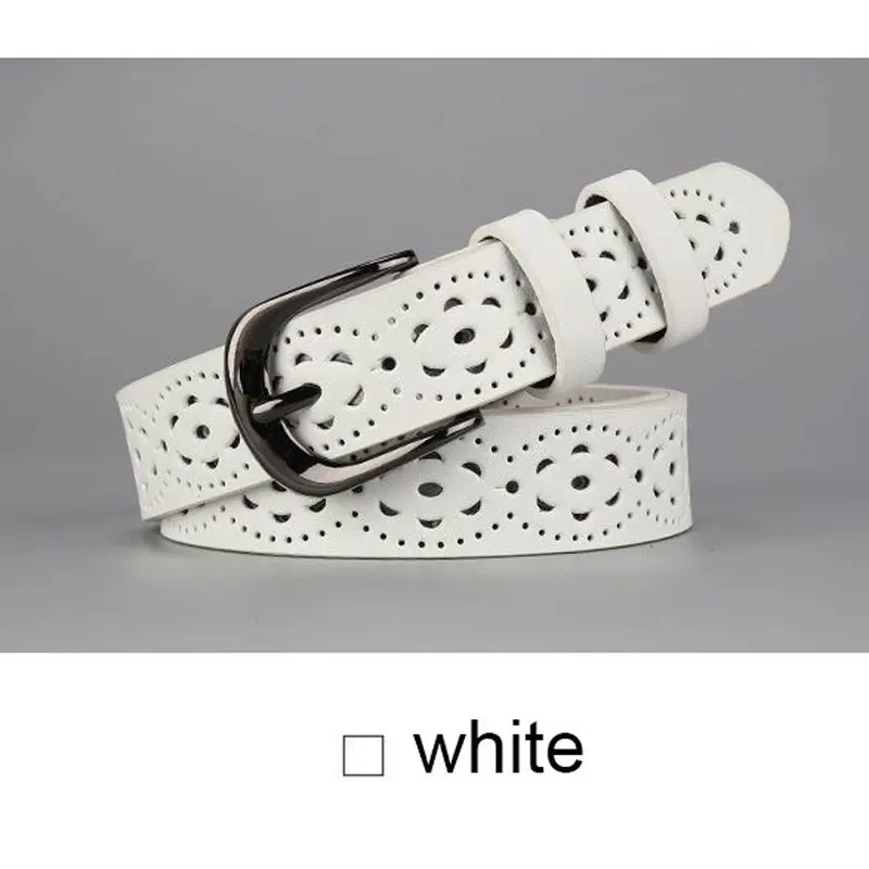 Belt for women's versatile, non perforated belt decoration, thin jeans with hollowed out design, feeling niche and trendy