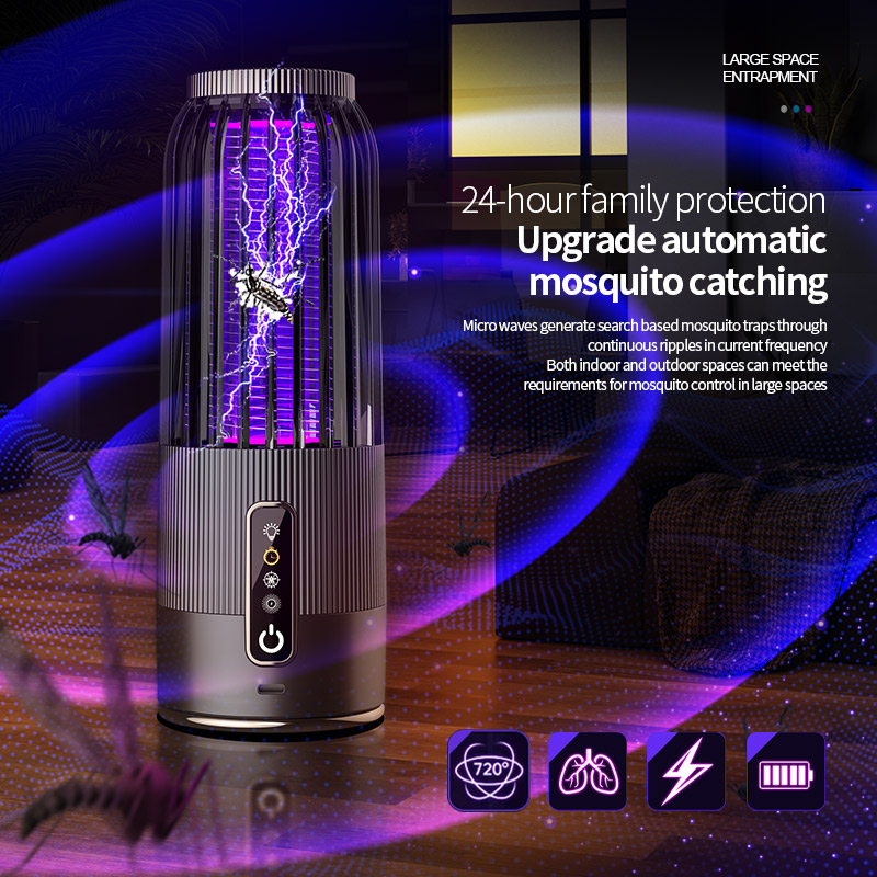 Lámpara Xiaomi Mosquito Killer Carga Solar Insecto 360 °   Trampa Camping linterna matamoscas eléctrico función de tiempo repelente interior