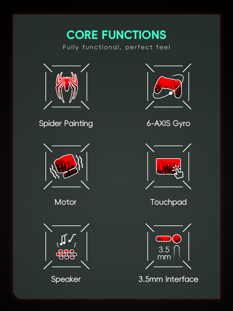 DATA FROG Drahtlose Spiel Controller Bluetooth-kompatibel Spide Gamepad für PS4 Gamepad Slim/Pro Konsole Spiel Für Joystick PC