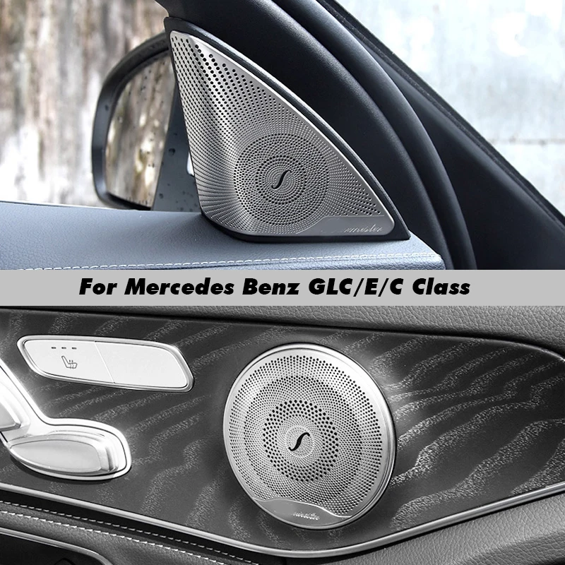 Cubierta de altavoz de Audio para coche, embellecedor de cubierta de altavoz de puerta, accesorios interiores para Mercedes Benz E/C/GLC clase W213 W205 X253