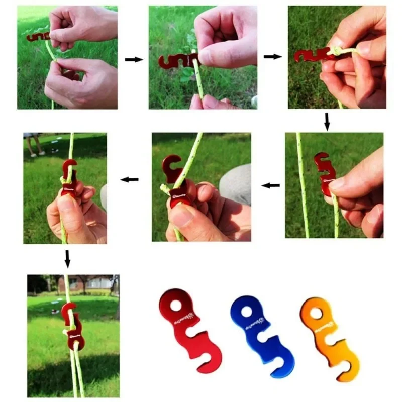4 cordas da barraca ao ar livre, cordas reflexivas dossel cordas reforçadas à prova de vento com fivelas para garantir segurança acessórios de acampamento