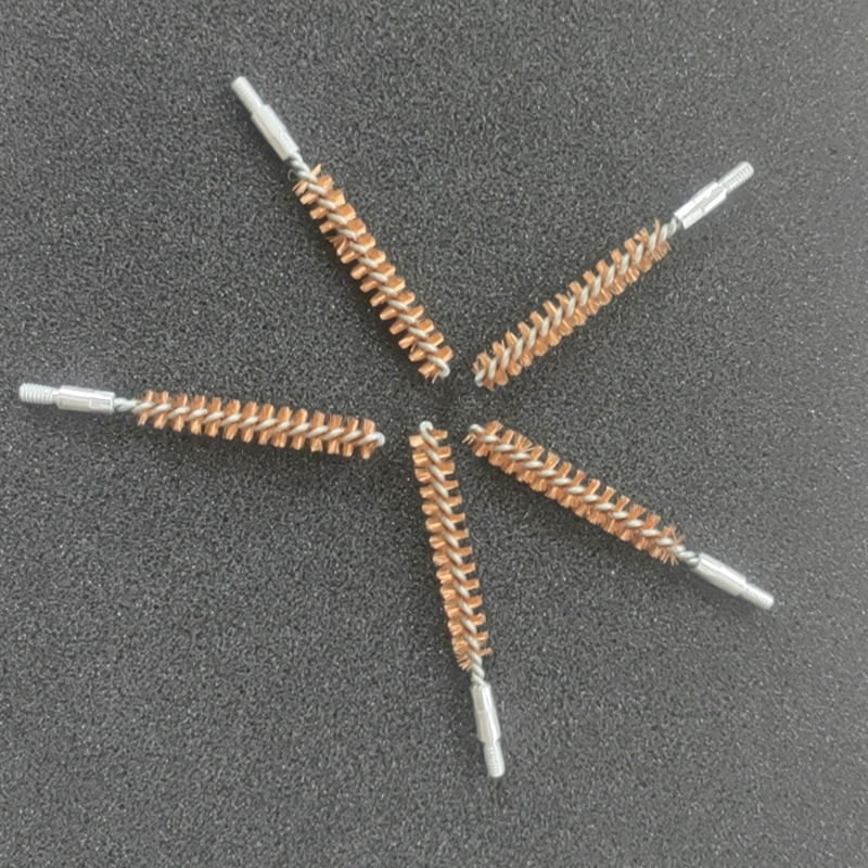 แปรงทําความสะอาดถังสีบรอนซ์ .30cal ลํากล้อง 7.62 มม. ยาว 3 นิ้ว สําหรับปืนพกล่าสัตว์ ปืนลูกซอง (5 ชิ้น)