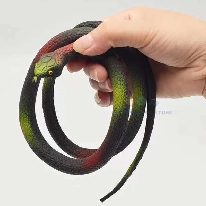 2PCS Simulated Snake Prank Trick Toys Halloween Practical Joke Gadget Props Decoration Fun Scary Tricky Toy Soft Rubber Gift