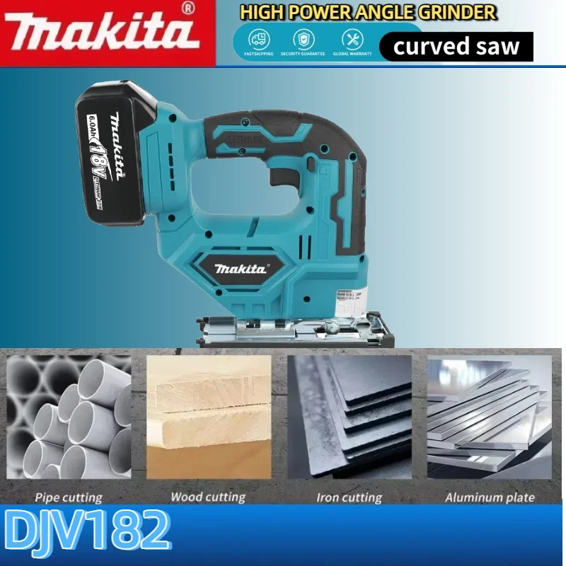 Makita DJV182Z Brushless 18V 340W Jigsaw Electric Jig with Saw Blade Cordless Barrel Handle Jigsaw without Battery DJV182