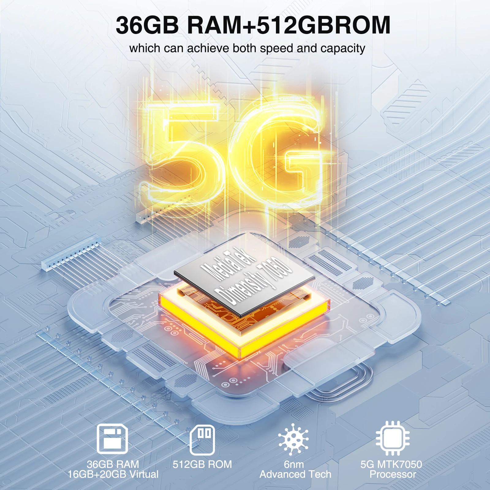 Global Version DOOGEE V Max Plus 5G Rugged Phone 22000mAh Battery 200MP AI Camera 6.58 FHD + 120Hz 36GB(16 + 20) 512GB Android 14