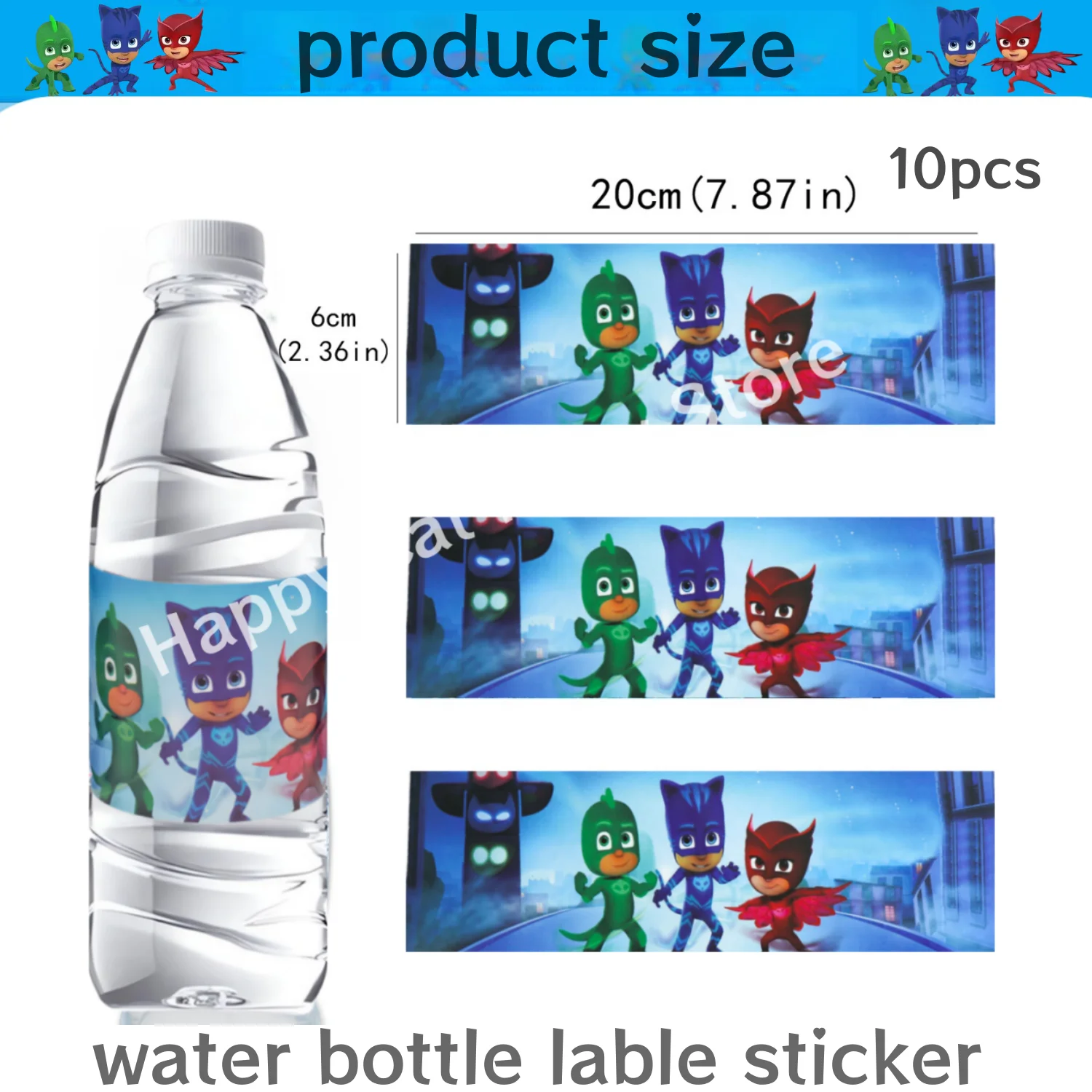 PJ Masks 誕生日パーティー用の使い捨て装飾マスク,テーブルクロスプレート,ギフトバッグ,バヤ,ベビーシャワー用品