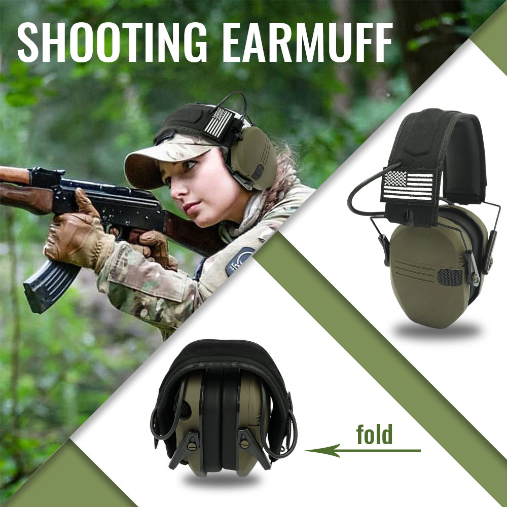 Earmuffs Active Headphones for Shooting Electronic Hearing Protection Ear Protect Noise Reduction Active Hunting Headphone New