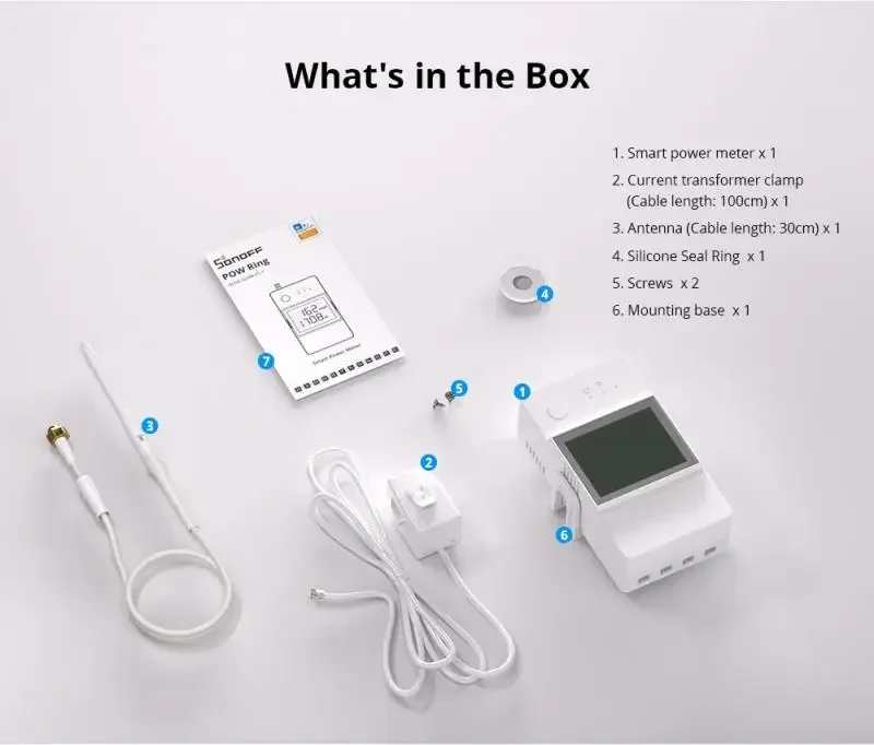 Sonoff powct pot anel medidor de energia inteligente transformador atual 100a monitor energia controle contator funciona com alexa google ifttt