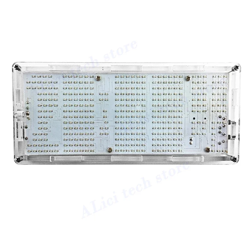 Kit de reloj de matriz de puntos LED 51 microordenador de un solo chip reloj electrónico controlado ópticamente piezas de bricolaje