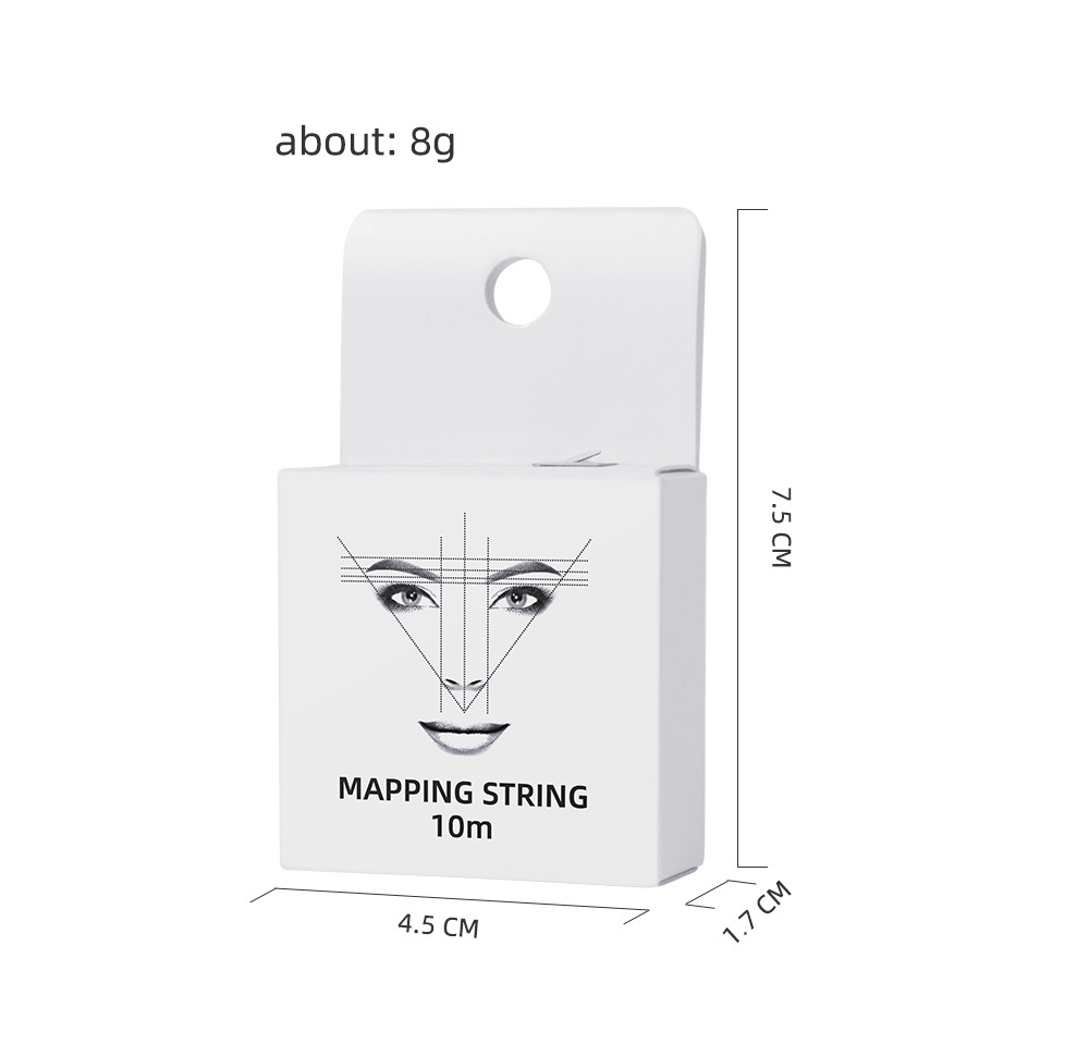 Przyrząd do tatuażu brwi, marker do brwi, sznurek do tatuażu brwi, linijka do brwi z tuszem, linia do mapowania pozycji, pudełko do oznaczania symetrycznych brwi.