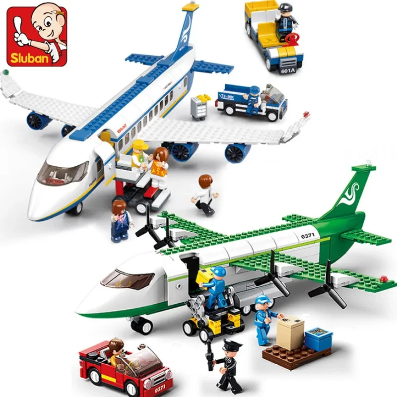 Sluban เครื่องบินโดยสารโดยสารสำหรับแบบอิฐของเครื่องบินรถพยาบาลทางอากาศสำหรับเป็นของขวัญแก่เด็กๆบล็อกตัวต่อ