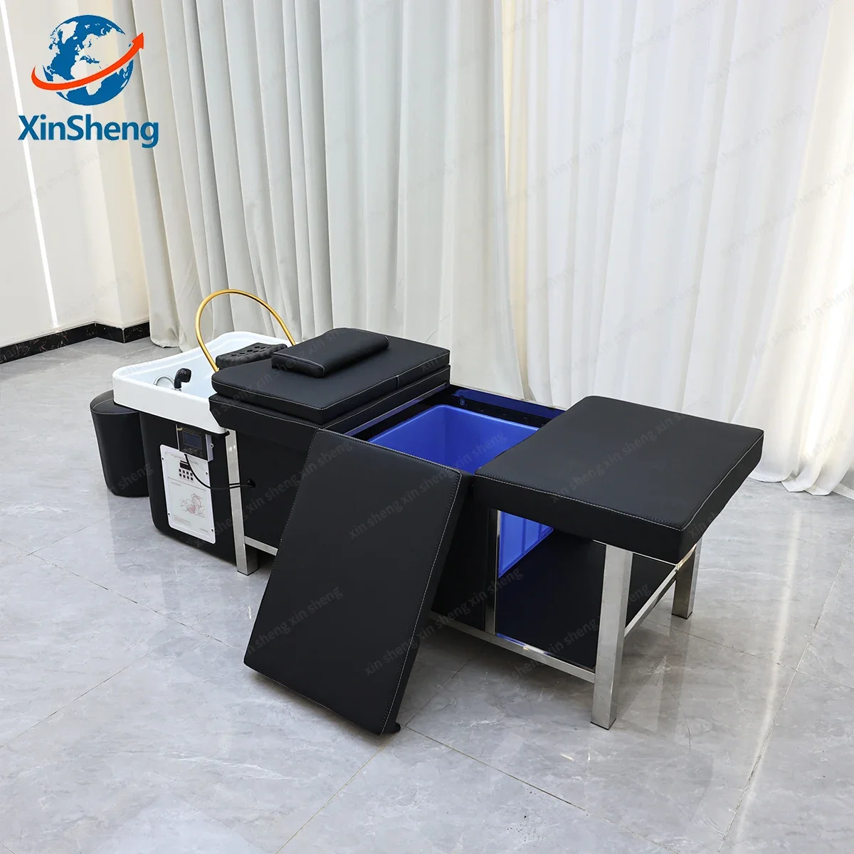 Xinsheng mesa de massagem cama de massagem shampoo camas cabeça spa salão de beleza móveis equipamentos de lavagem de cabelo cuidados de beleza cama sofá almofada