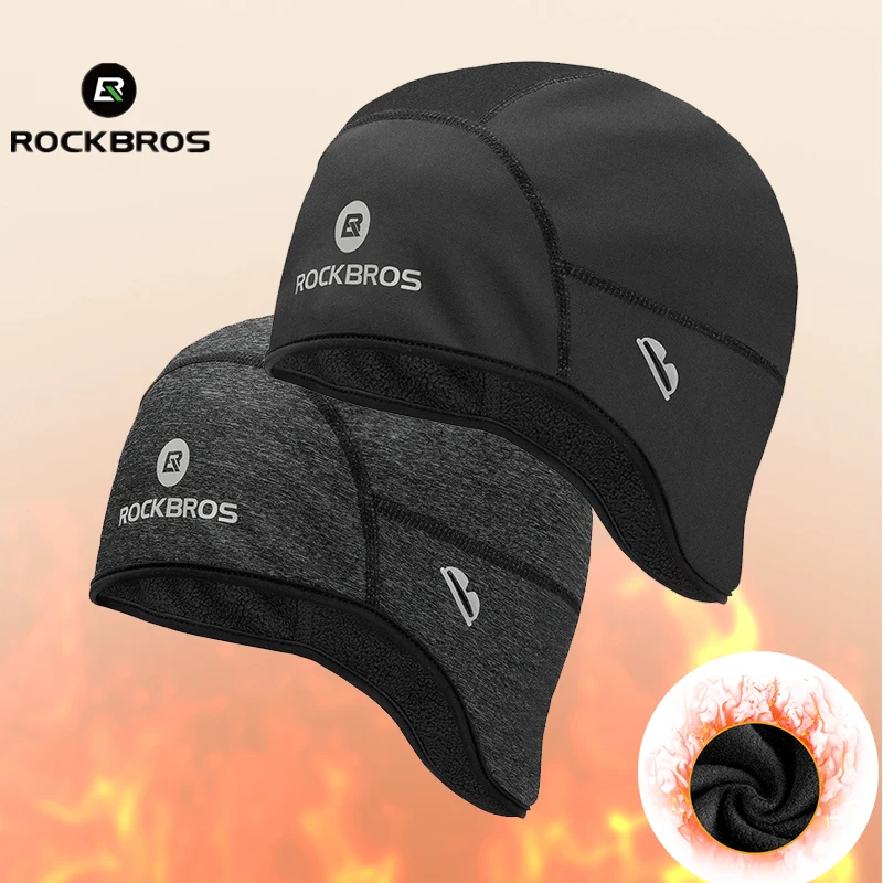 ROCKBROS зимние шапки ветрозащитные термофлисовые шапки велосипедная кепка для катания на лыжах мотоциклетная велосипедная шапка бандана Ciclismo повязка на голову