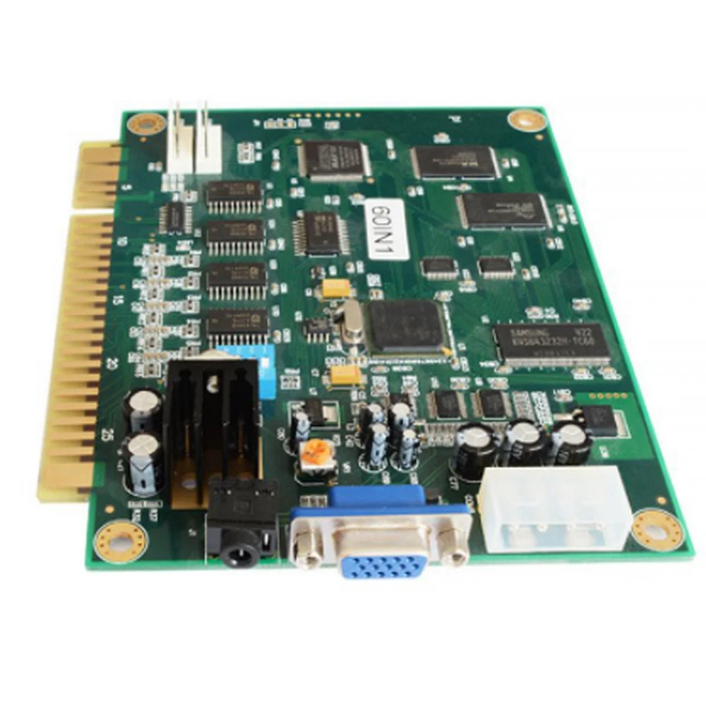 BABQ 60 em 1 Multicade PCB Board Arcade Classic Game Board CGA VGA Output Game Board Horizontal Durável para Jamma Arcade