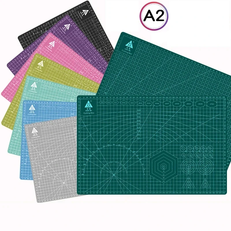A2 Cutting Board Grid Line Self-healing Cutting Board Craft Card Multicolor Double-sided Desktop Manual Cutting Pad 60 * 45cm