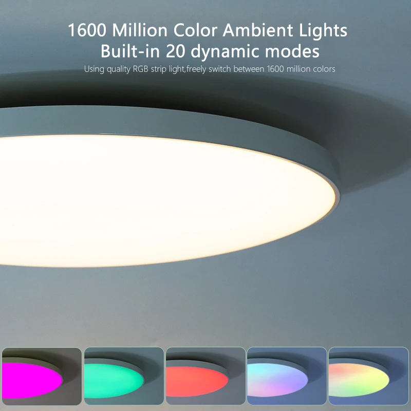 30W 36W สมาร์ทโคมไฟเพดาน LED RGB Dimming APP TUYA รีโมทคอนโทรลจับเวลาตกแต่งบ้านในร่มบลูทูธ WIFI ห้องนอนห้องนั่งเล่น