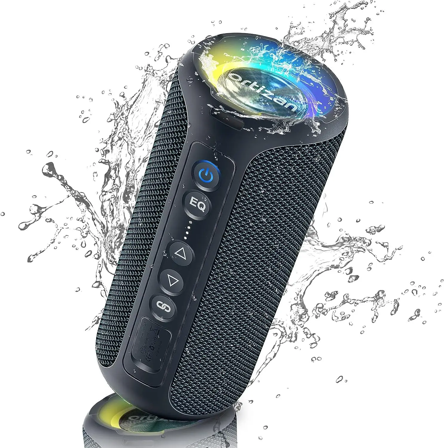 Altoparlante Bluetooth portatile Ortizan X8 Pro con audio stereo da 40 W, bassi ricci, impermeabile IPX7, riproduzione 30 ore, luci a colori misti, 3 EQ