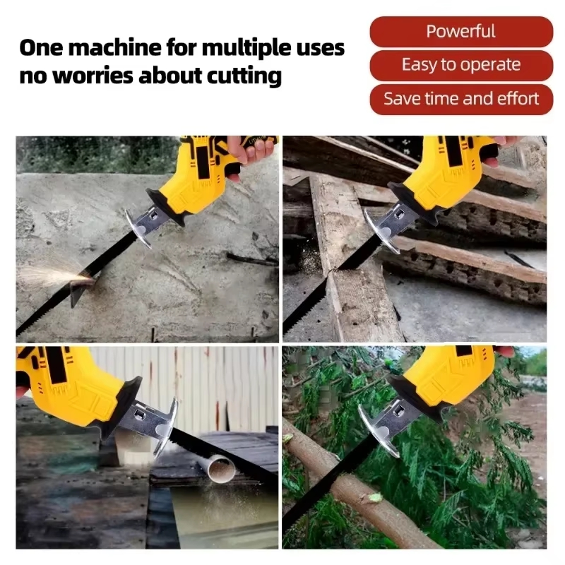 Sabre de corte elétrico com bateria de 18v, serra de madeira e metal, ferramentas elétricas de corte, serra alternativa sem fio para makita (sem bateria)