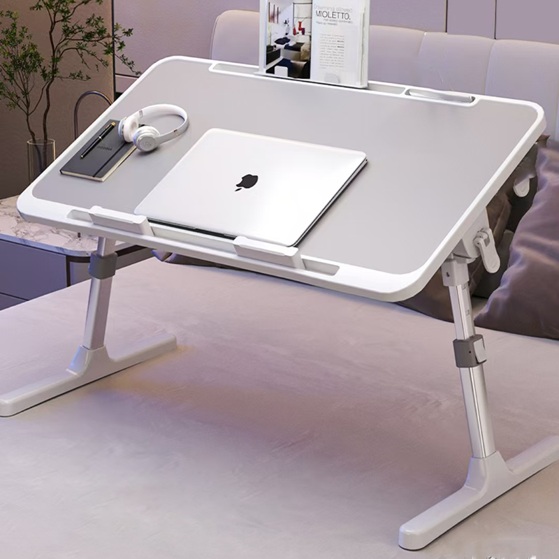 Portable Upright Bed Desk Laptop Desk Adjustable Legs Lazy Desk Bay Window Desk Folding Table Suitable For Work And Reading.