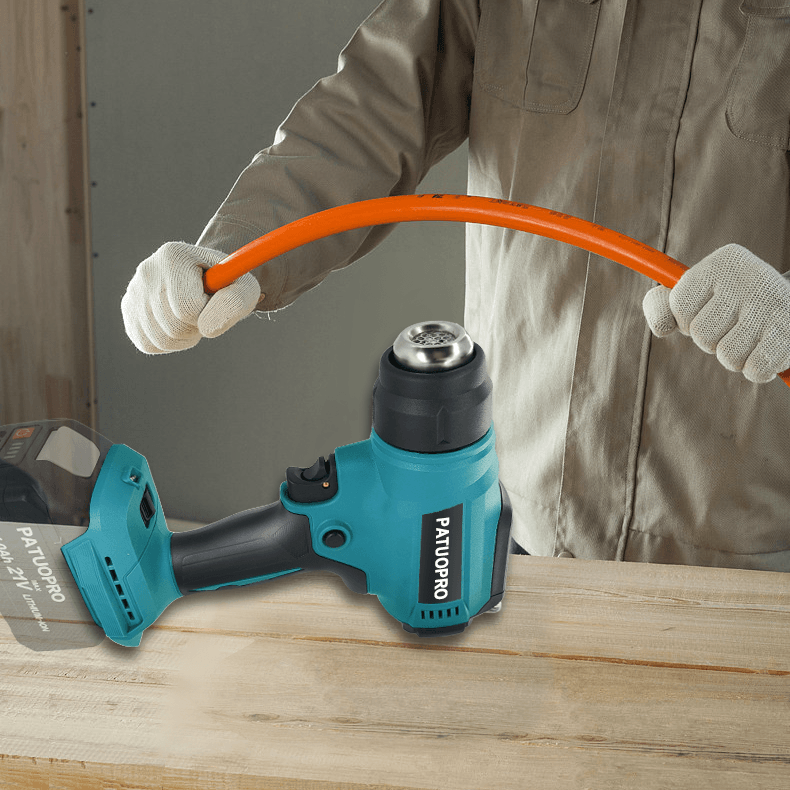 50 ℃   - 550 ℃   Pistola de calor inalámbrica portátil, pistola de aire caliente recargable, temperatura Digital ajustable para batería Makita de 18v