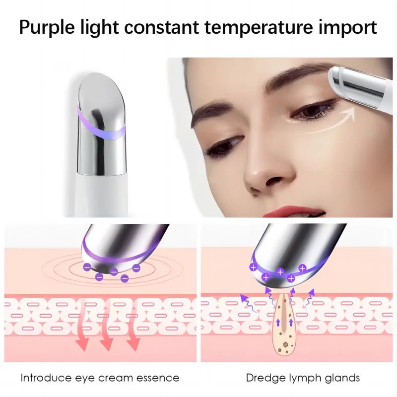 5 In 1 눈 미용 장치 얼굴 마사지 기계 Led 빨간불 치료 지팡이 눈 다크 서클 눈 가방 붓기 스킨 케어 도구