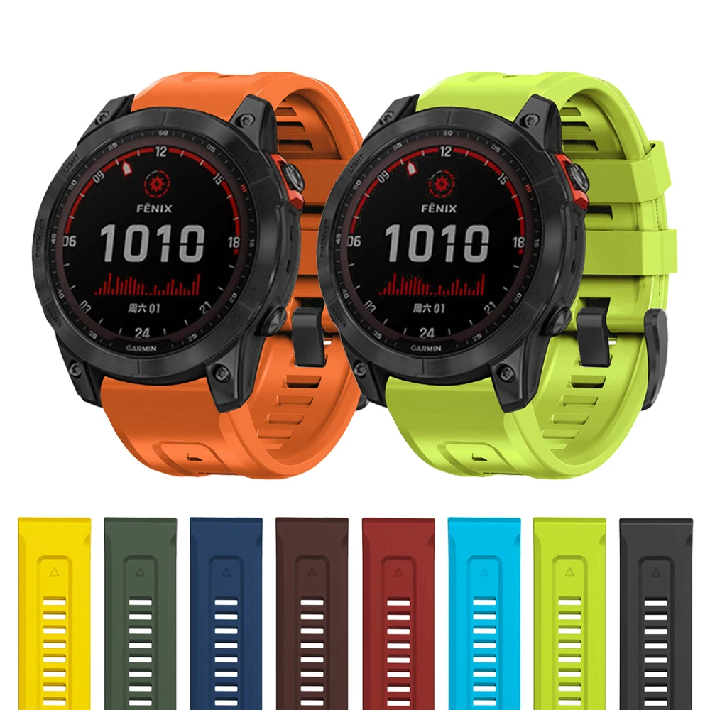 Correa QuickFit de 22mm y 26mm para Garmin Epix Gen 2, correa de silicona para Garmin Fenix 7 7X 5Plus 6XPro Enduro 2, pulsera de reloj