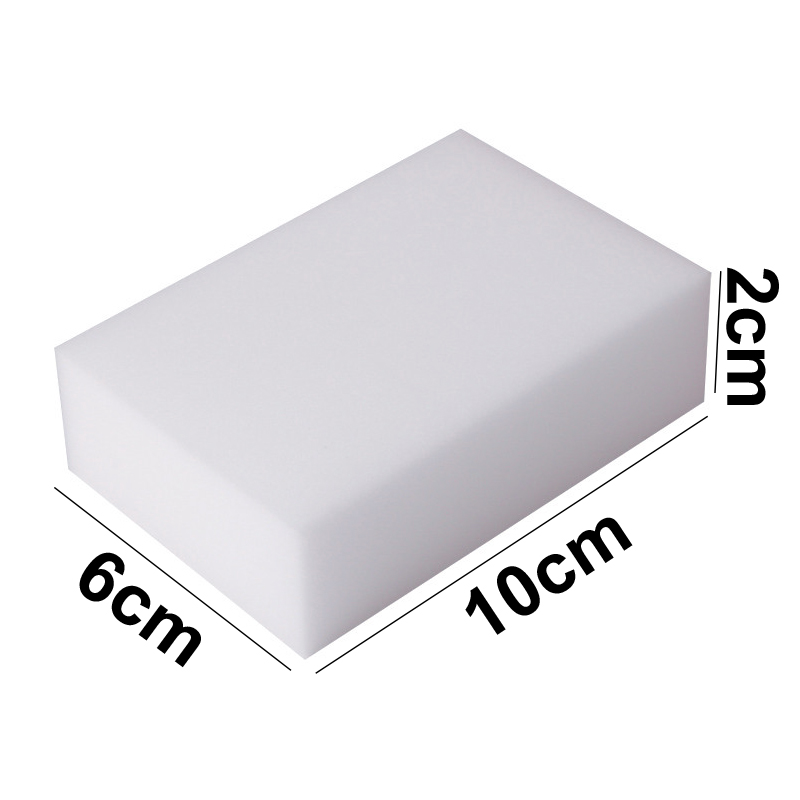 100 Cái/lốc Magic Bọt Biển Tẩy Trắng Melamin Bọt Biển Rửa Chén Bếp Phòng Tắm Công Sở Bụi Vệ Sinh Dụng Cụ 100*60*20Mm