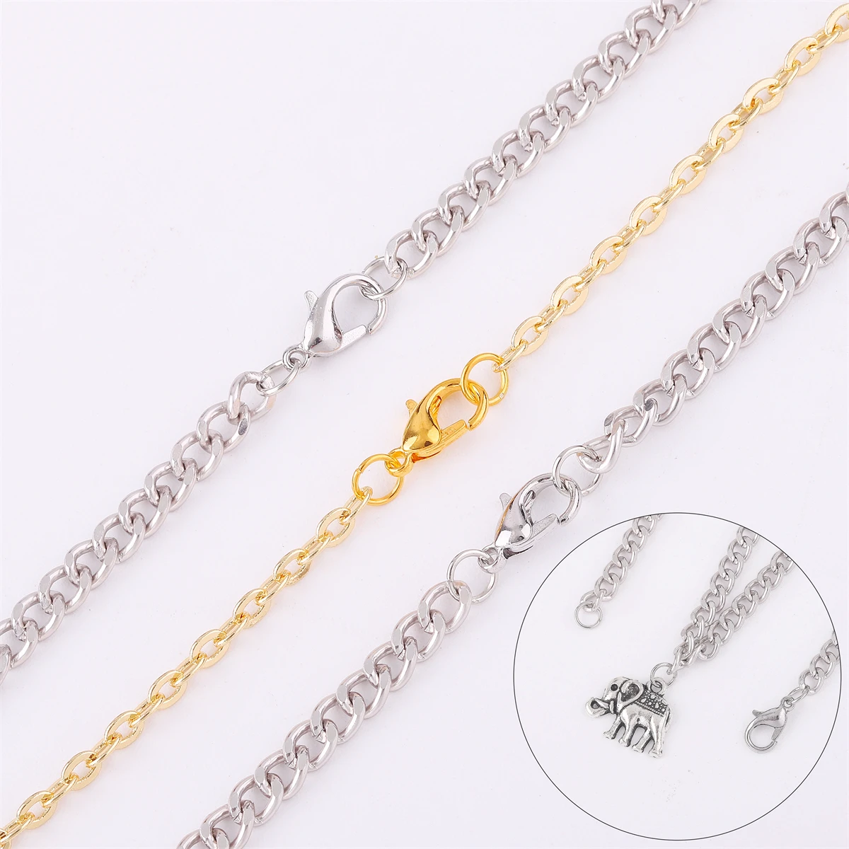 10 ชุดสแตนเลสสตีลกุ้งก้ามกราม Clasp แหวนกระโดดตัวเชื่อมต่อสําหรับสร้อยข้อมือสร้อยคอโซ่เครื่องประดับ DIY ทํา 10/12/14 มม.
