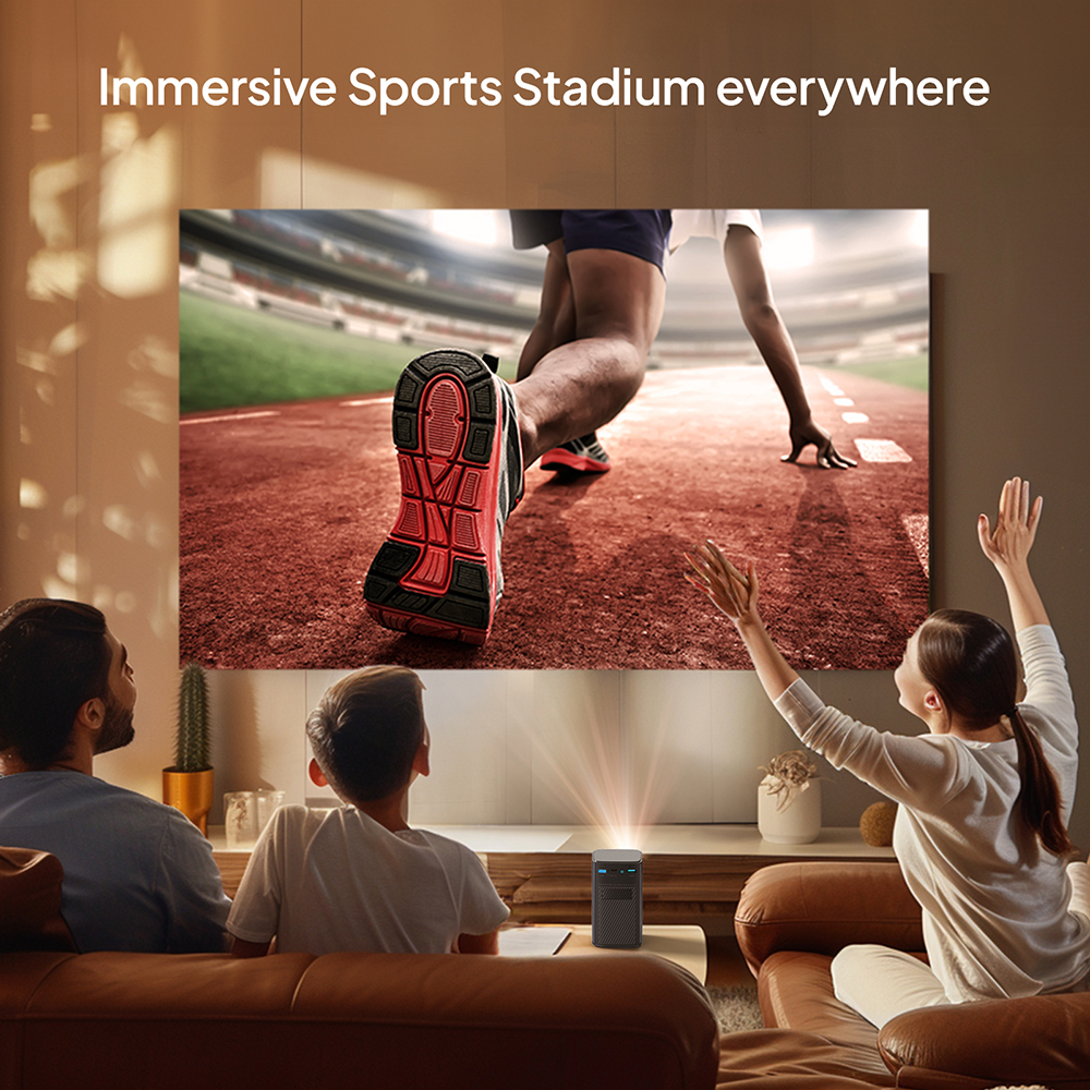 BYINTEK P70 Projetor 4K 1080P DLP Mini Projetor Portátil Home Theater Inteligente Wi-Fi e Bluetooth para Filmes e Jogos Com Bateria