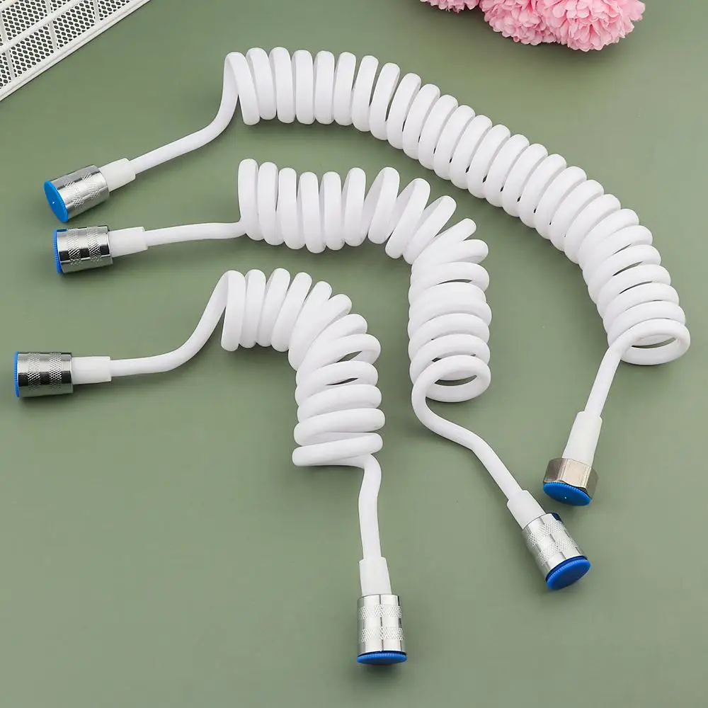 1.5/2/3 เมตร Anti-Wrap สายโทรศัพท์สไตล์ Bath Sprayer เชื่อมต่อท่อฤดูใบไม้ผลิสายฝักบัวห้องน้ํา Bidet ท่อประปา