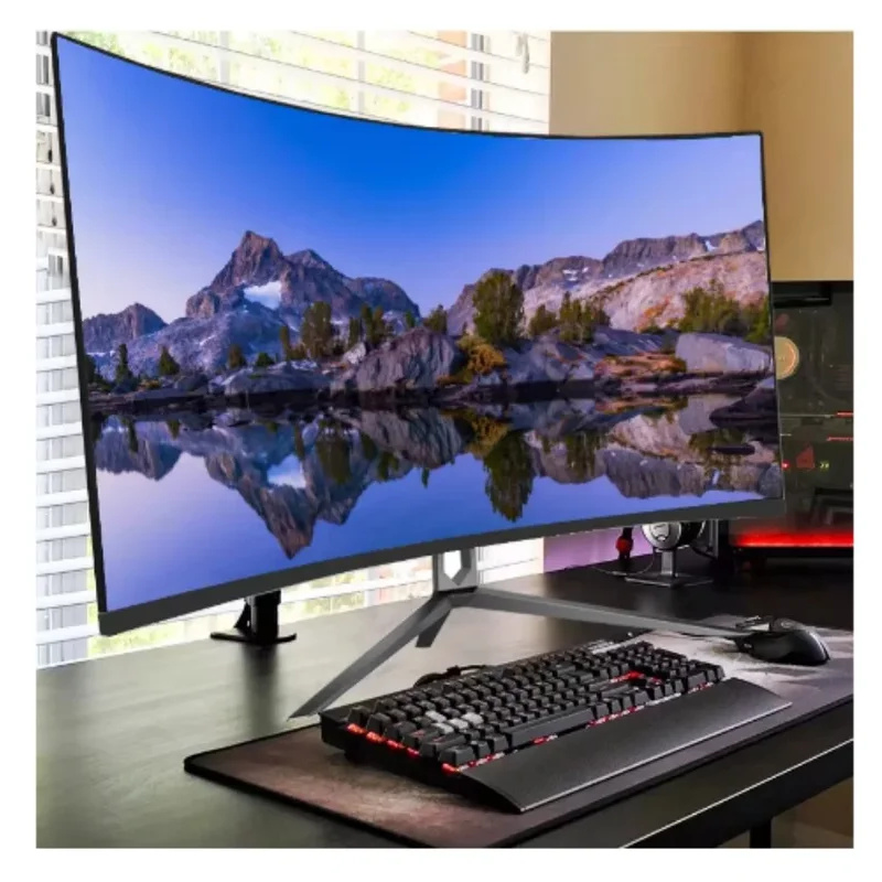 Computador de mesa de alta qualidade 34 Polegada tudo em um gaming pc i7 cpu 8 núcleo com geforce nvidia gtx gráficos gddr5 gamer usando