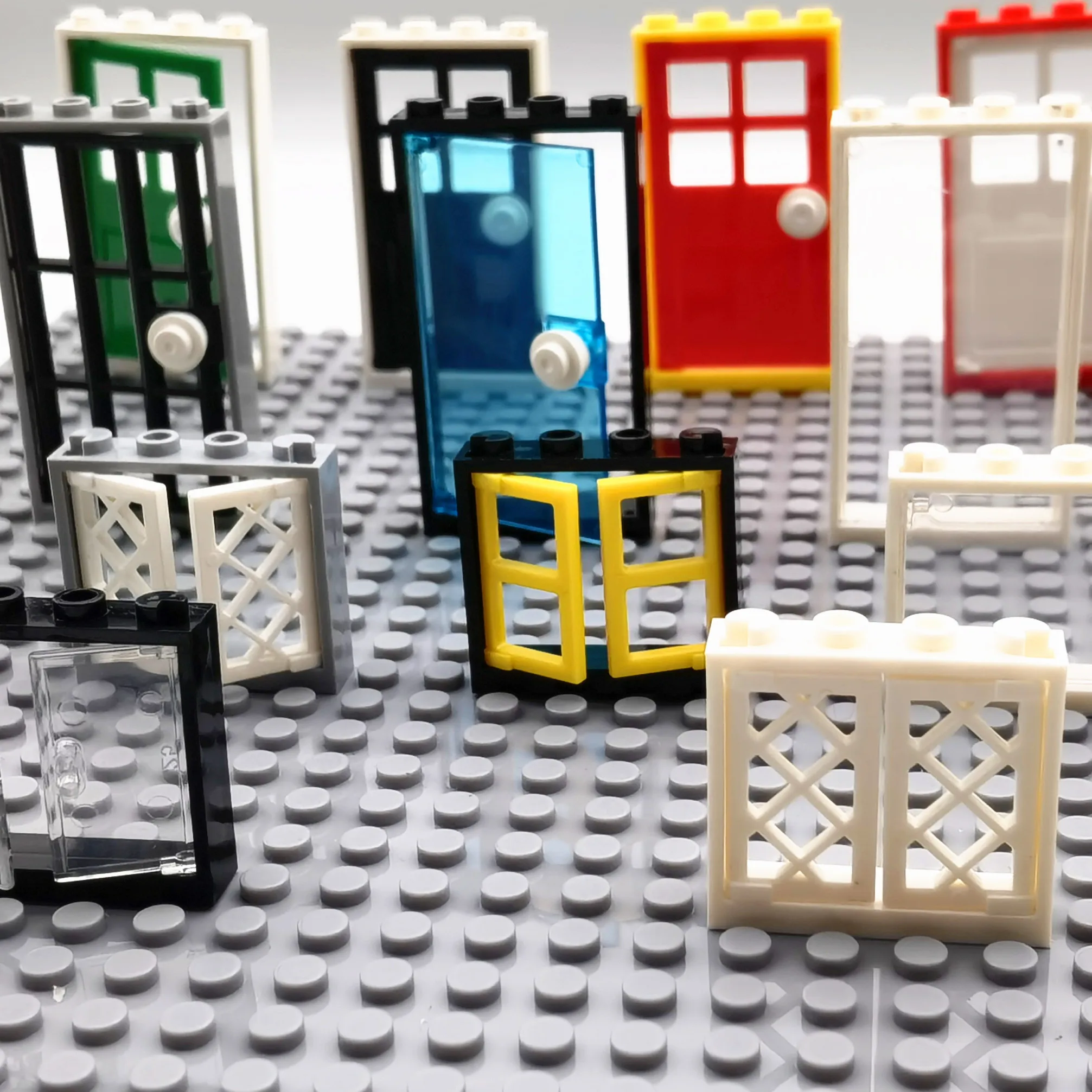 MOC House ประตู Windows Building Blocks ชิ้นส่วน City Friends บล็อกของเล่นเข้ากันได้กับคลาสสิกบล็อกของเล่นเด็กอิฐของขวัญ