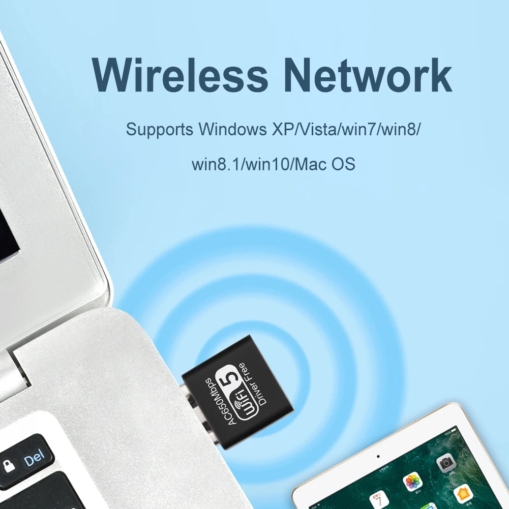 650 Мбит/с USB Wi-Fi адаптер двухдиапазонный 2,4G/5,8 ГГц сетевая карта 300 Мбит/с Ethernet WIFI сетевой адаптер Dongle беспроводной Wi-Fi приемник