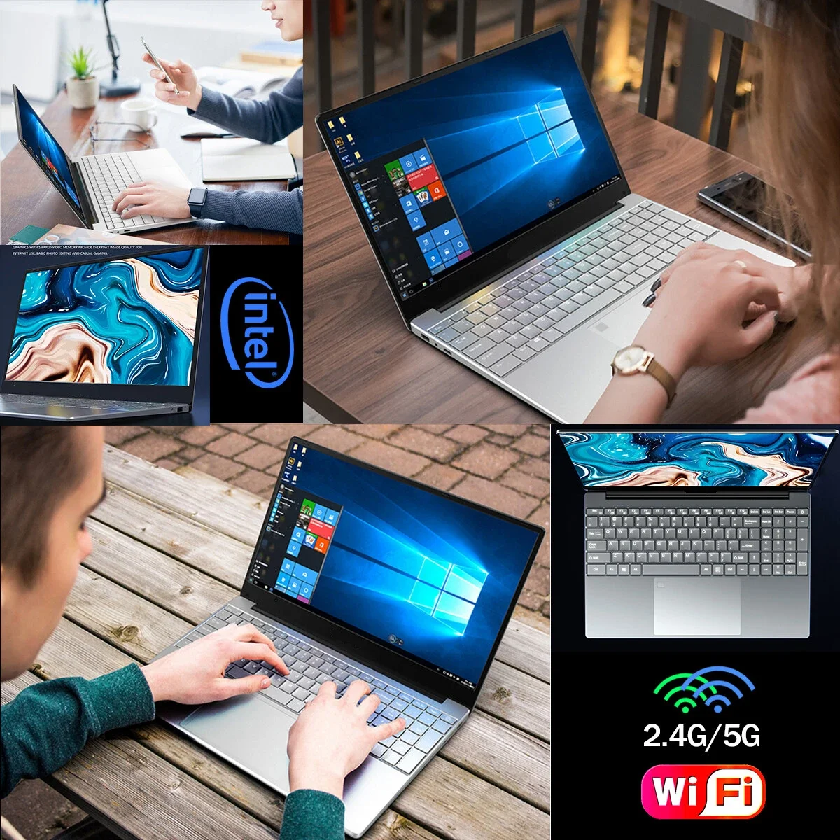 15.6インチ 第11世代 Celeron N5095 Windows 11 Pro搭載 商用オフィスワーク向けノートパソコン - 16GB/32GB RAM 最大2TB SSD - 2.4G/5.0G WiFi Bluetooth