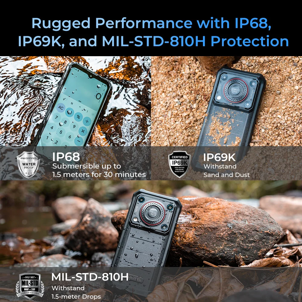 Oukitel WP36 Pro Rugged Smartphone Android 128dB Speaker 10600mAh Battery rugged phone  Up to 24GB+256GB  6.52" HD+ screen