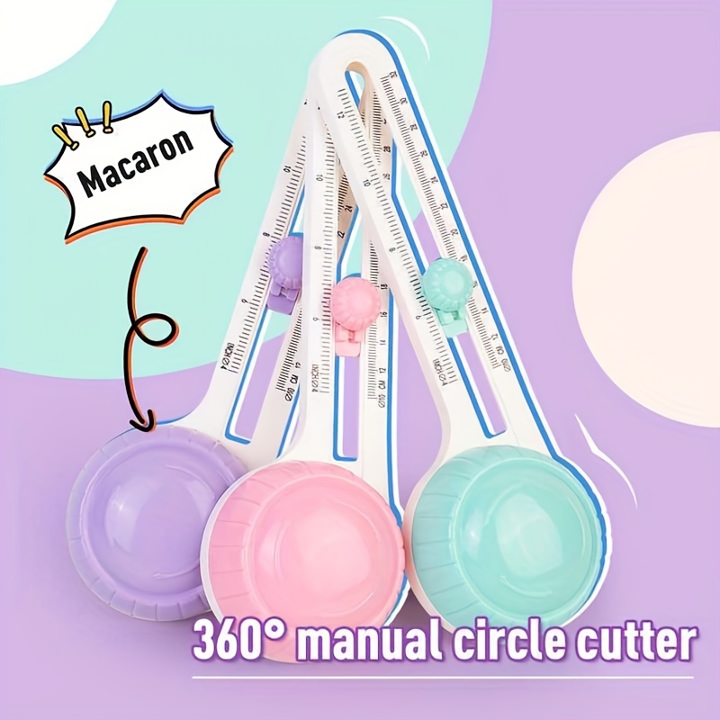 원형 종이 커터 스크랩북 카드 원형 모양 커터, DIY 원형 커팅 나이프, 360 로터리 원형 커터, 1 개