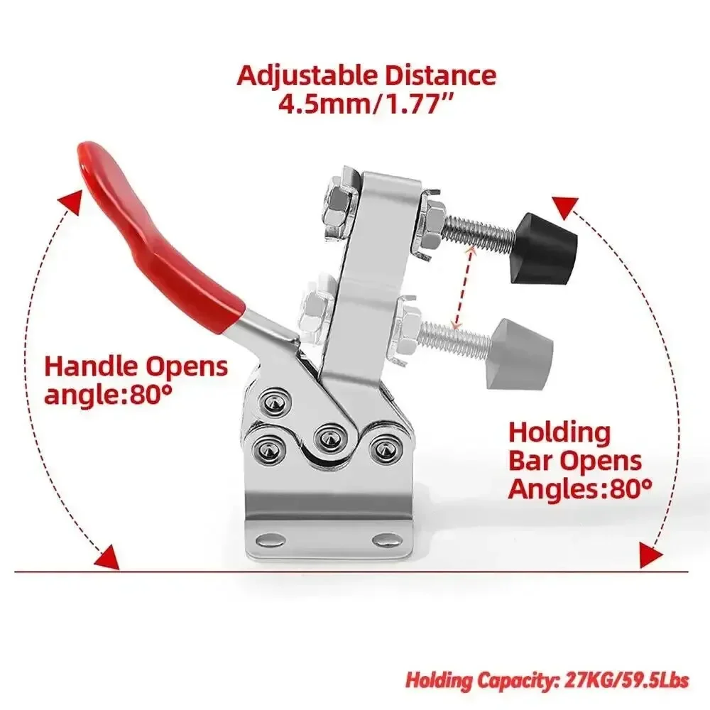 GH-201 2/4PCS แนวนอน Quick CLAMP Workholding Chuck สําหรับงานไม้แกะสลักเครื่อง 27KG แนวตั้ง CLAMP