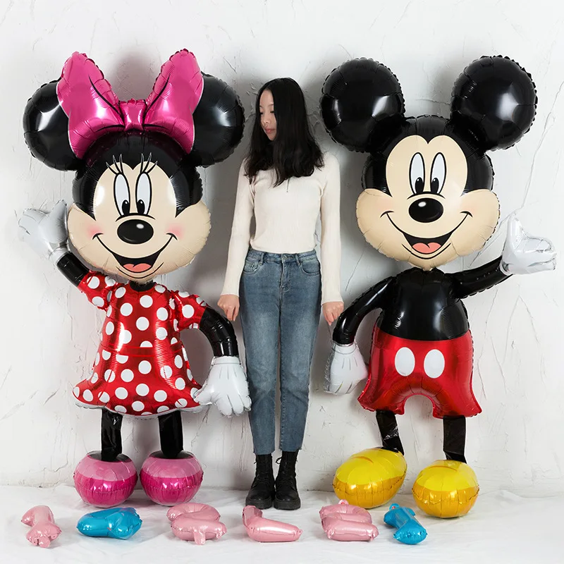 Globo de película de aluminio de Mickey Minnie, globo de fiesta de decoración de cumpleaños de dibujos animados para niños de Mickey Mouse