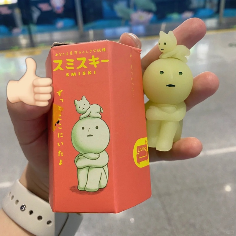 Smiski リビングルームシリーズブラインドボックス発光人形リビングルームの装飾飾りミニ癒し発光手作りサプライズボックス