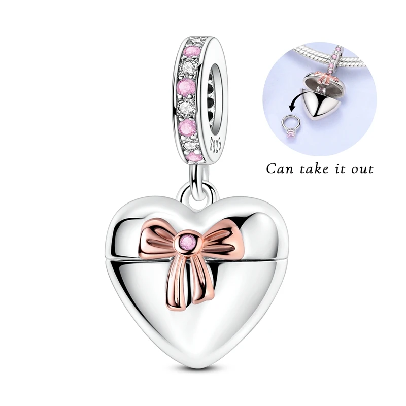 Fit original 925 prata esterlina encantos contas infinito amor coração encantos para mulheres finas diy aniversário jóias presentes