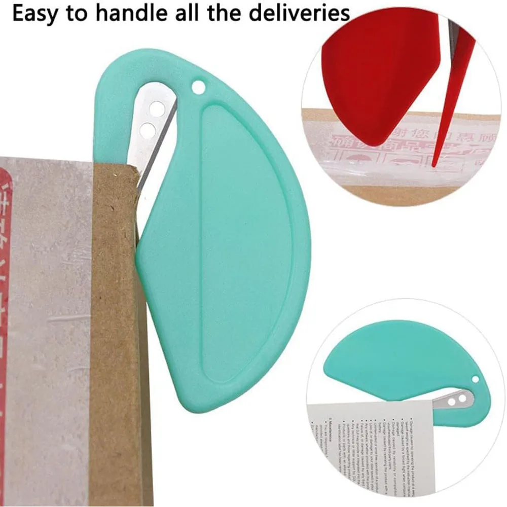 5pcs Colorful Letter Opener Envelope Slitter Sharp and Efficient Open Envelopes Cutting and  Device for Office Neatly Opened