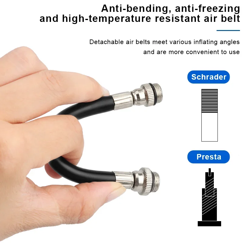 จักรยานปั๊มแบบพกพา Mini ขี่จักรยานมือปั๊มลมแรงดันสูง Ball Mountain MTB จักรยานยาง Inflator Schrader Presta วาล์ว
