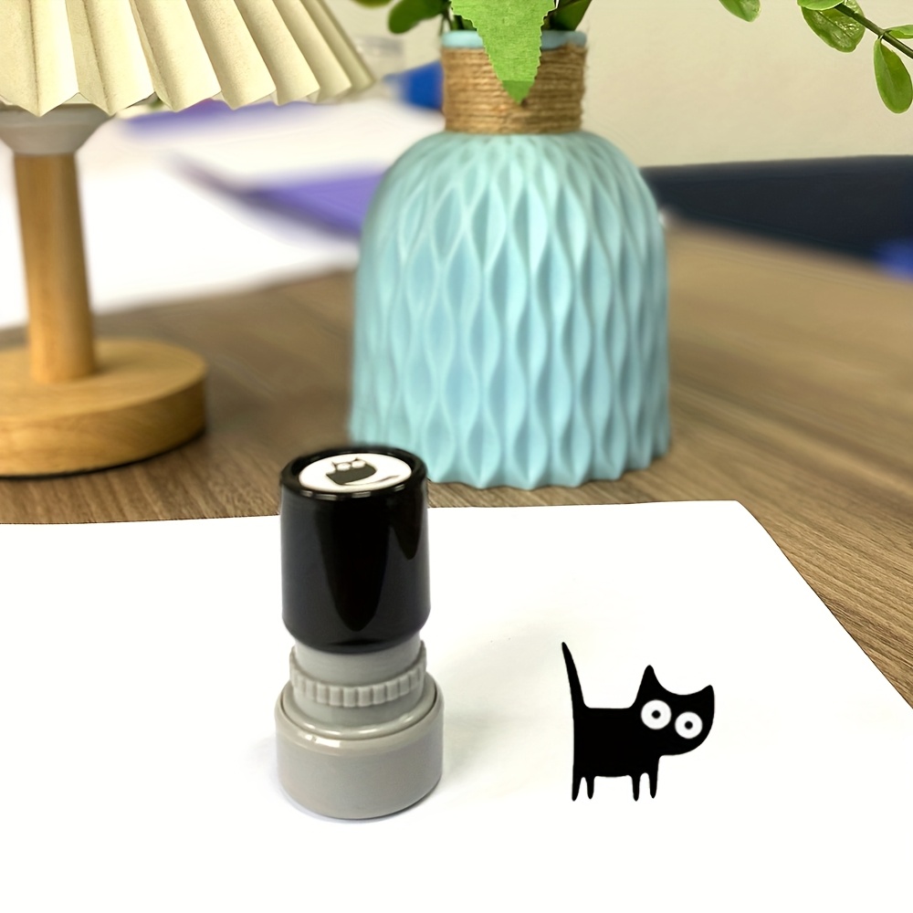 Lovely Cat Pattern Stamp Black Cat Animal Stamp For Inspiring And Encouraging Teaching Classroom Active Activities Teacher Stamp