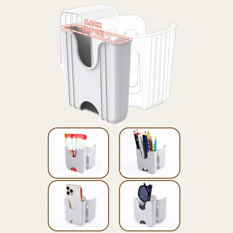 Child Friendly Cup Holder for Car Seats and Strollers Gray Secure Attachment Convenient Bottle Pen Storage Bracket Rack