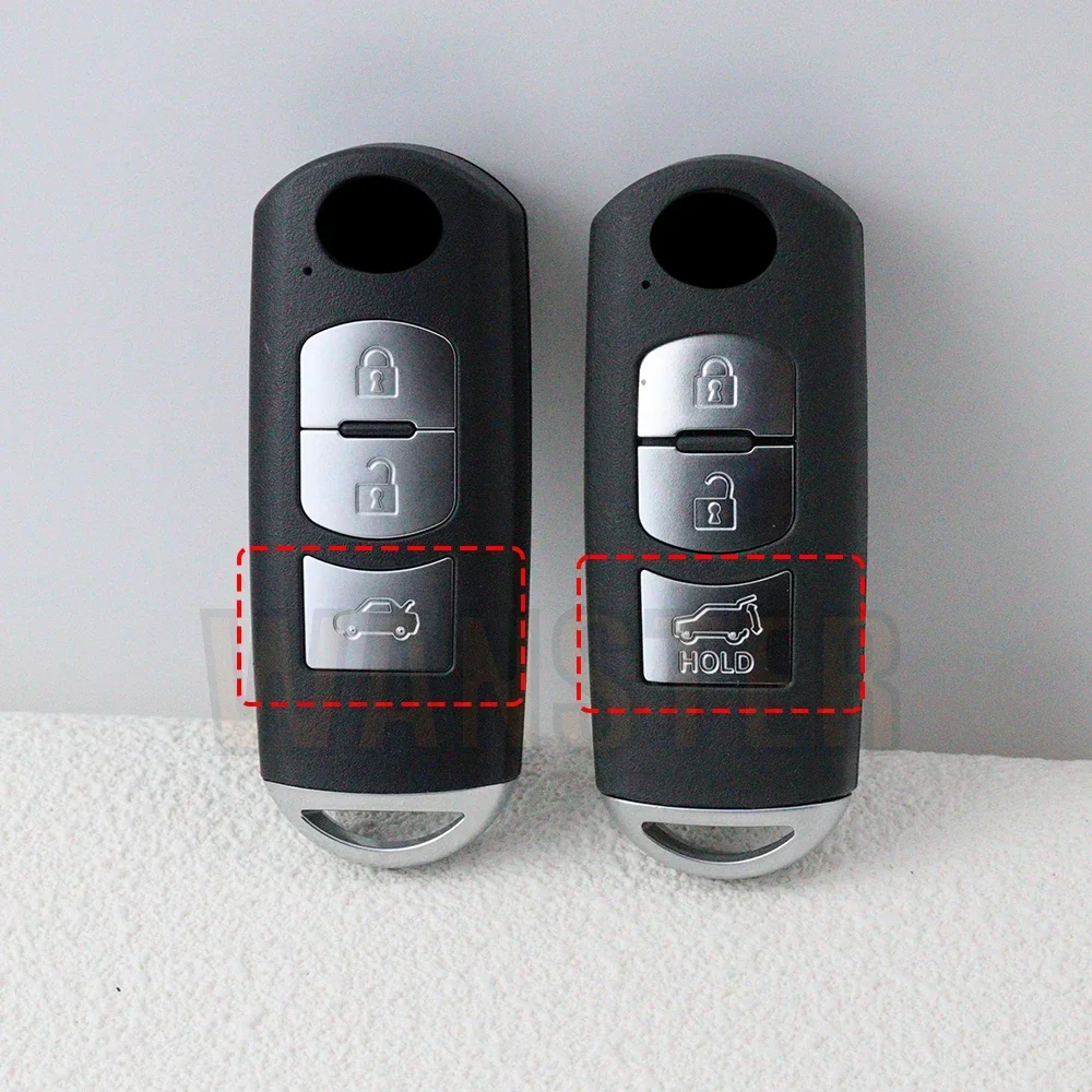 2 3 4 botones funda para llave de coche carcasa Fob para Mazda 3 5 6 CX5 CX7 CX9 CX-5 CX-7 CX-9 MX-5 Miata RX-8 X-5 Summit Axela Atenza M3 M6