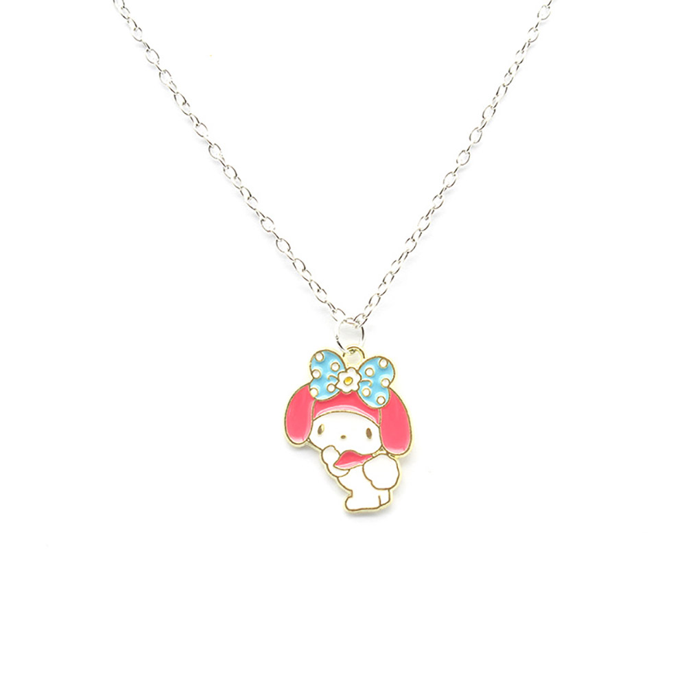 สร้อยคอ Sanrio Kuromi MyMelody คู่ Bestie การ์ตูน Oil Drop สร้อยคอ Kawaii ผู้หญิงอุปกรณ์เสริมเด็ก Growth ของขวัญ