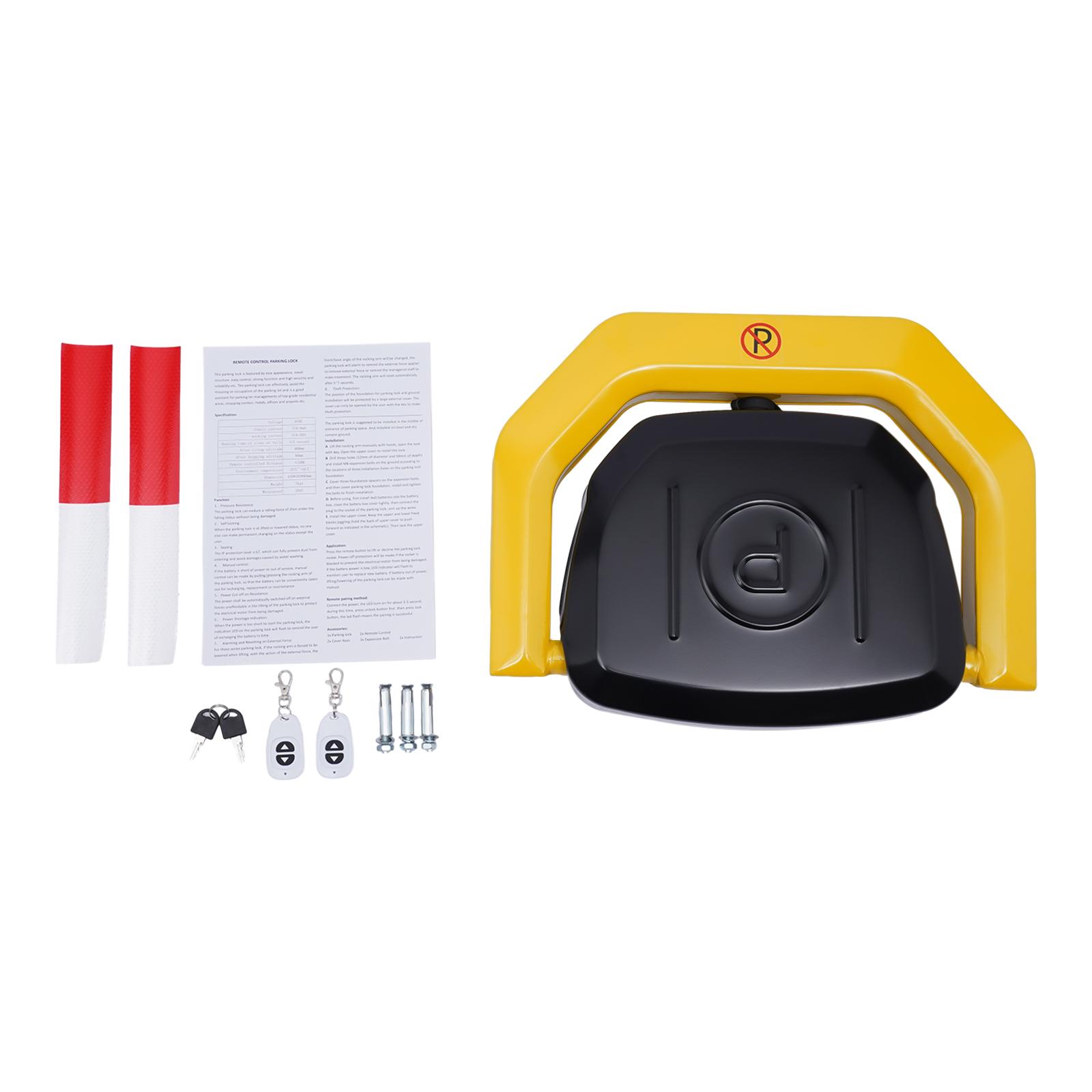 Cerradura inteligente para espacio de estacionamiento con control remoto 180 °   Barricada Automática Anticolisión Estacionamiento Automático Impermeable IP 67