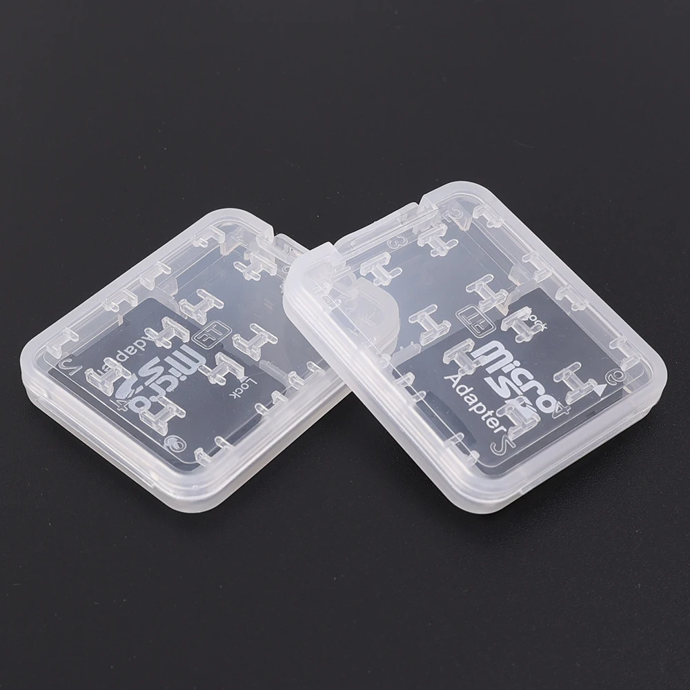 10/1pcs 8 slots micro sd tf sdhc mspd Speicher karte Aufbewahrung sbox transparente SIM-Karten Schutz hülle staub dichte Anti-Lost-Hülle