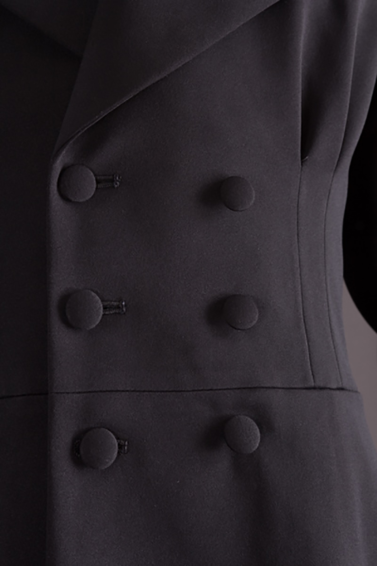 Long Black Coat Classic Peaked Lapel Double Breasted Trench Autumn Winter Out Wear Custom made