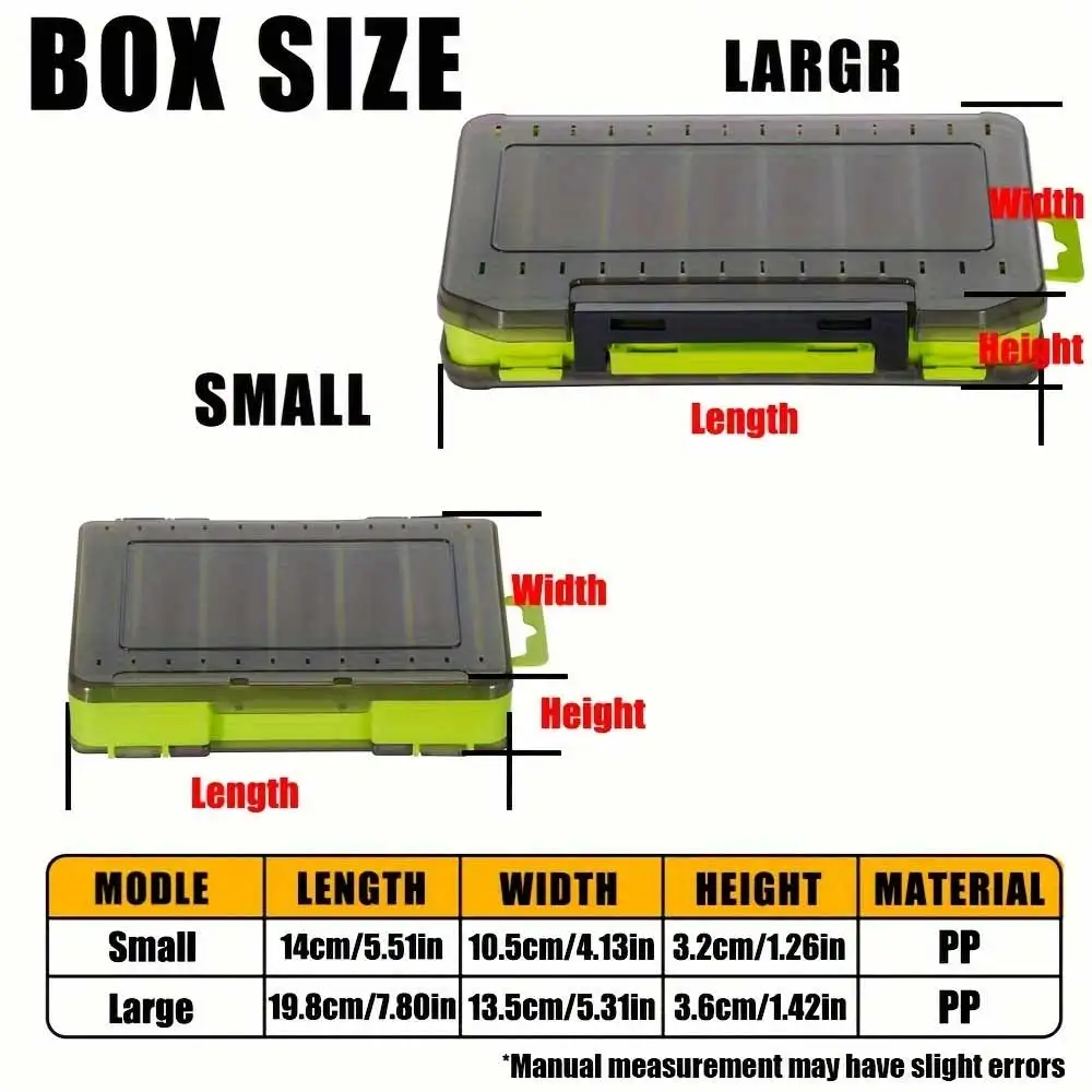 CAZULO Convenient and durable double-sided U-shaped storage fishing gear box - suitable for storing and placing bait and hooks